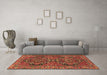 Machine Washable Persian Brown Traditional Rug in a Living Room,, wshtr4601brn