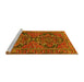 Sideview of Machine Washable Persian Yellow Traditional Rug, wshtr4601yw