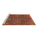 Sideview of Machine Washable Persian Brown Traditional Rug, wshtr4601brn
