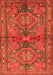 Serging Thickness of Machine Washable Persian Orange Traditional Area Rugs, wshtr4602org