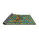 Sideview of Persian Turquoise Traditional Rug, tr4602turq