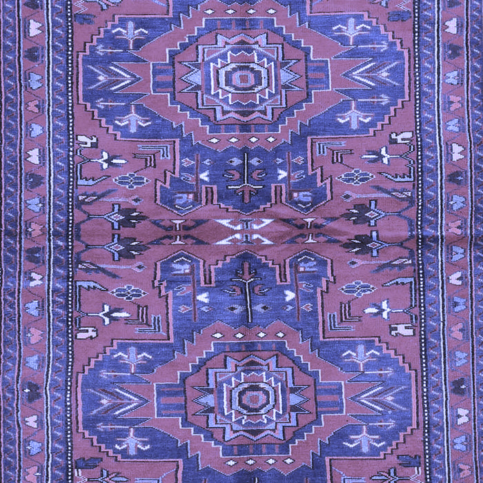 Machine Washable Persian Blue Traditional Rug, wshtr4602blu