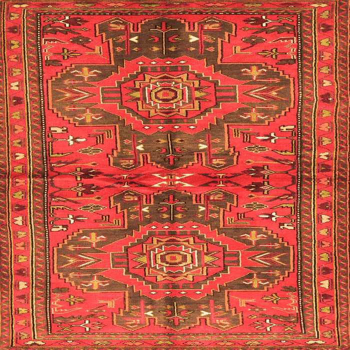 Serging Thickness of Persian Orange Traditional Rug, tr4602org