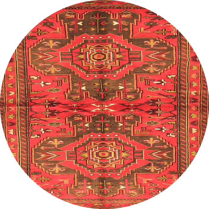 Machine Washable Persian Orange Traditional Area Rugs, wshtr4602org