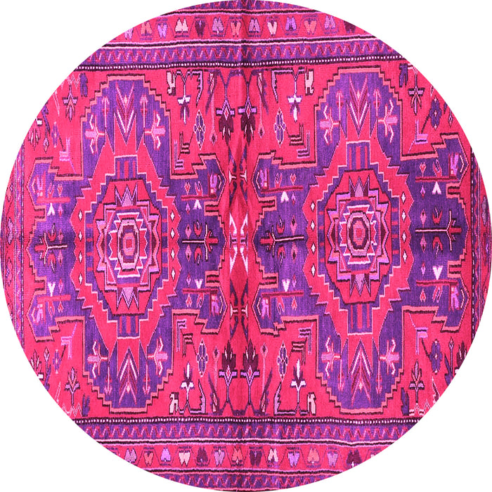 Round Persian Pink Traditional Rug, tr4602pnk