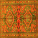 Square Persian Yellow Traditional Rug, tr4602yw