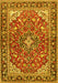 Medallion Yellow Traditional Rug, tr4603yw