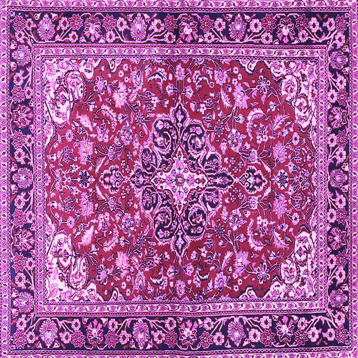 Square Medallion Purple Traditional Rug, tr4603pur