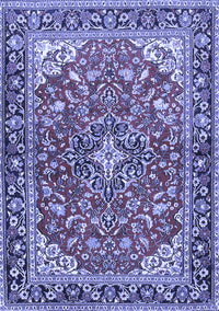 Medallion Blue Traditional Rug, tr4603blu