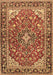 Medallion Brown Traditional Rug, tr4603brn