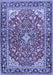 Medallion Blue Traditional Rug, tr4603blu