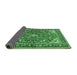 Sideview of Medallion Emerald Green Traditional Rug, tr4603emgrn