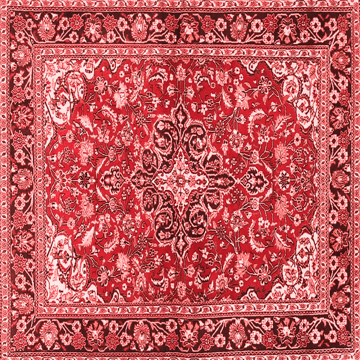 Machine Washable Medallion Red Traditional Rug, wshtr4603red