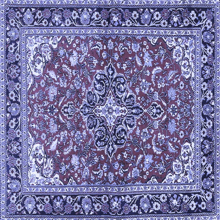 Square Medallion Blue Traditional Rug, tr4603blu