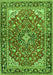 Medallion Green Traditional Rug, tr4603grn