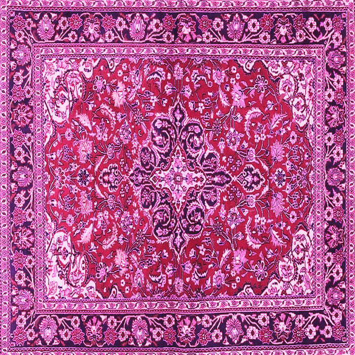 Square Medallion Pink Traditional Rug, tr4603pnk