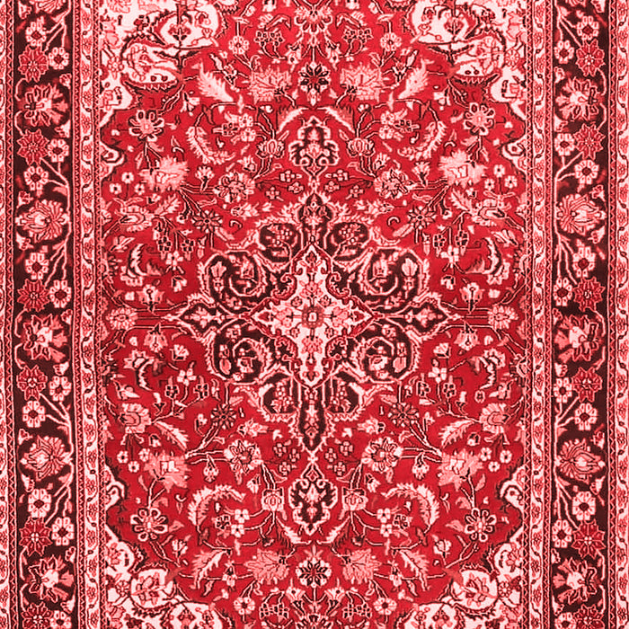 Machine Washable Medallion Red Traditional Rug, wshtr4603red