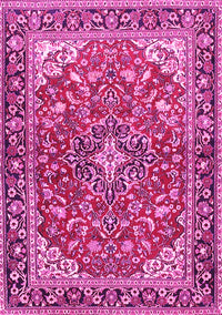 Medallion Pink Traditional Rug, tr4603pnk