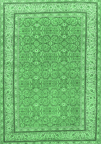 Oriental Emerald Green Traditional Rug, tr4604emgrn