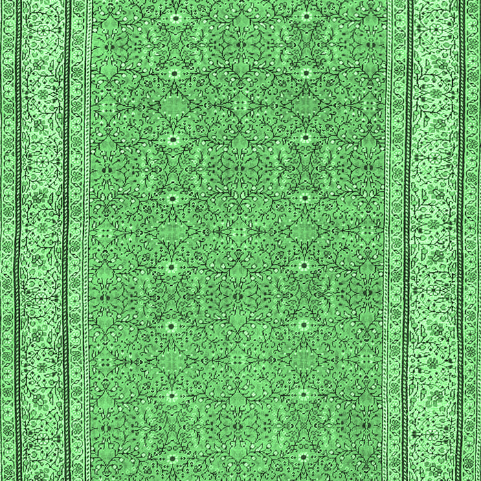 Oriental Emerald Green Traditional Rug, tr4604emgrn