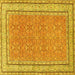 Square Machine Washable Oriental Yellow Traditional Rug, wshtr4604yw