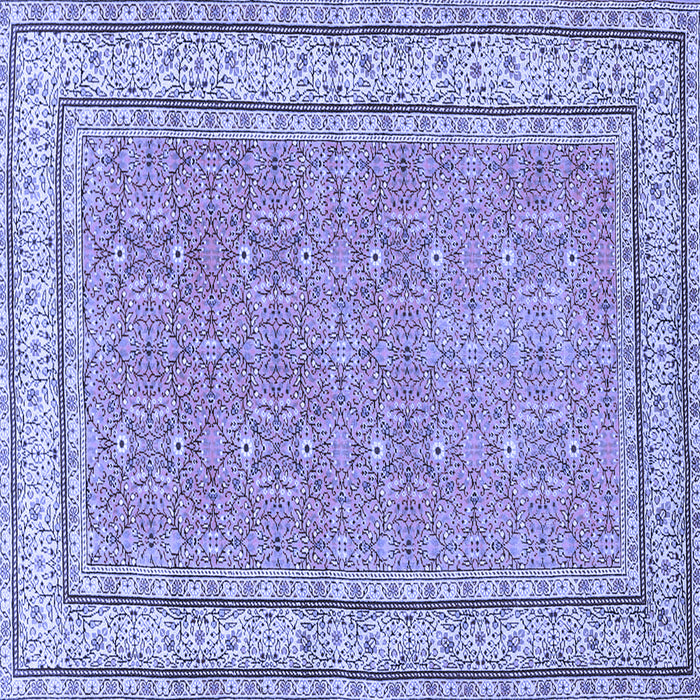 Square Machine Washable Oriental Blue Traditional Rug, wshtr4604blu
