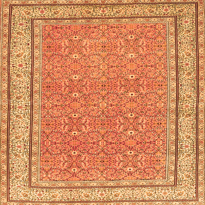 Serging Thickness of Oriental Orange Traditional Rug, tr4604org