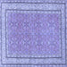 Square Oriental Blue Traditional Rug, tr4604blu