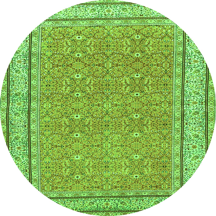 Machine Washable Oriental Green Traditional Area Rugs, wshtr4604grn