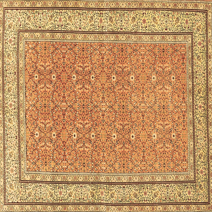 Square Oriental Brown Traditional Rug, tr4604brn