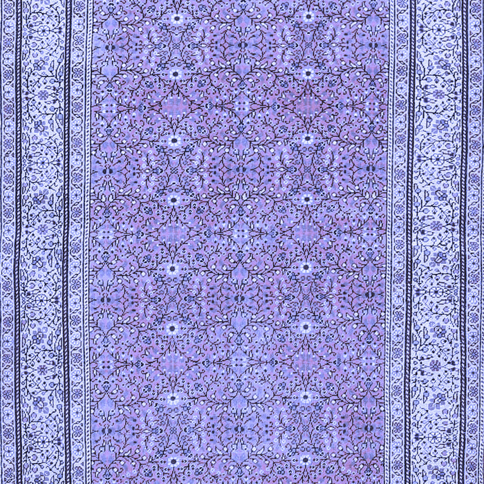 Machine Washable Oriental Blue Traditional Rug, wshtr4604blu