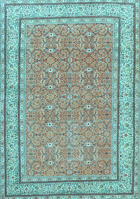 Oriental Light Blue Traditional Rug, tr4604lblu