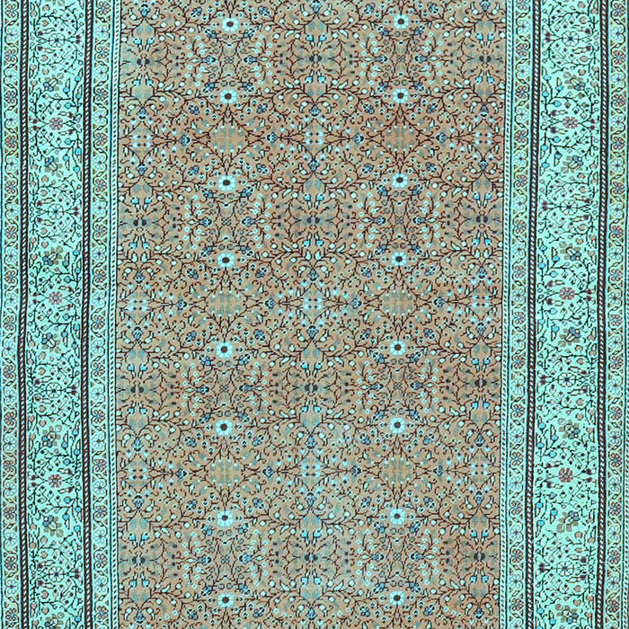 Oriental Light Blue Traditional Rug, tr4604lblu