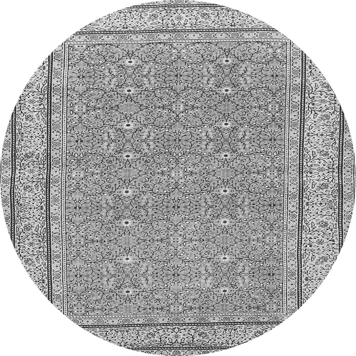 Square Oriental Gray Traditional Rug, tr4604gry