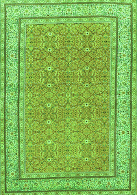 Oriental Green Traditional Rug, tr4604grn