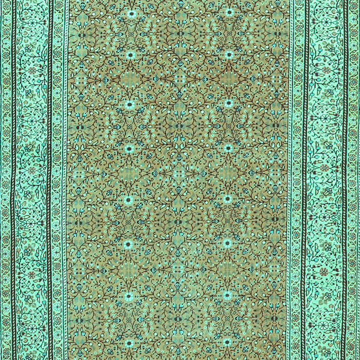 Machine Washable Oriental Turquoise Traditional Area Rugs, wshtr4604turq