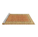 Sideview of Machine Washable Oriental Brown Traditional Rug, wshtr4604brn