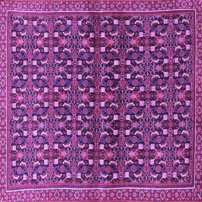 Square Machine Washable Persian Purple Traditional Area Rugs, wshtr4605pur