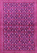 Machine Washable Persian Pink Traditional Rug, wshtr4605pnk