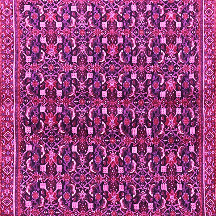 Machine Washable Persian Pink Traditional Rug, wshtr4605pnk