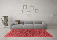 Machine Washable Persian Red Traditional Rug, wshtr4605red