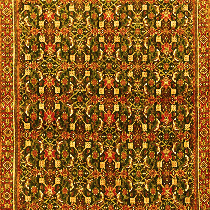 Machine Washable Persian Yellow Traditional Rug, wshtr4605yw