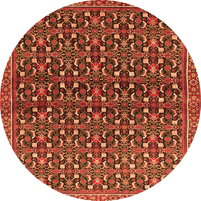 Square Persian Orange Traditional Rug, tr4605org