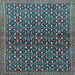 Square Persian Light Blue Traditional Rug, tr4605lblu