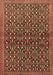 Machine Washable Persian Brown Traditional Rug, wshtr4605brn