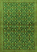 Serging Thickness of Machine Washable Persian Green Traditional Area Rugs, wshtr4605grn