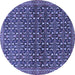 Round Persian Blue Traditional Rug, tr4605blu