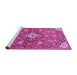 Sideview of Machine Washable Persian Pink Traditional Rug, wshtr4606pnk