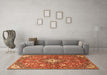 Machine Washable Persian Orange Traditional Area Rugs in a Living Room, wshtr4606org