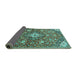 Sideview of Persian Turquoise Traditional Rug, tr4606turq